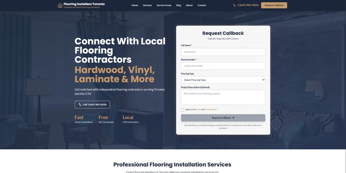 Flooring installers Toronto website showcase